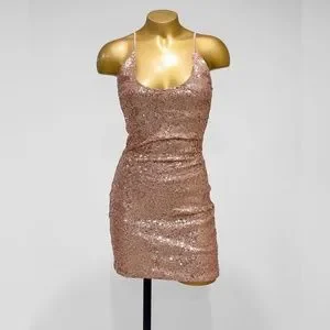 Fashion Nova Dresses Fashion Nova Womens Rose Gold Sequin
